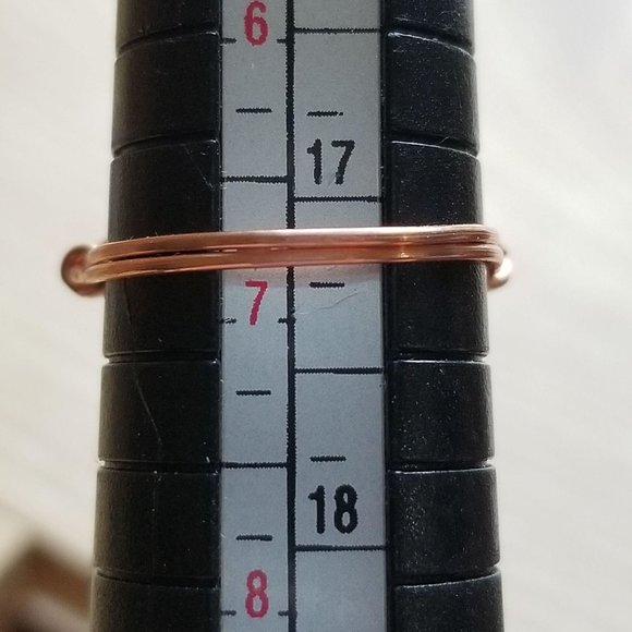 Copper Wire Earrings Rings Turquoise Set - Picture 10 of 10